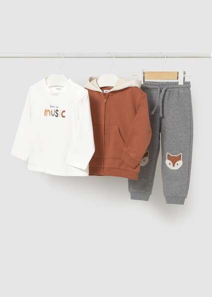 Completo 3 pezz Grigio-arancio 